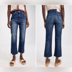 Moussy Vintage Rhode Cropped Flare-Hi Blue Denim Jeans
540FAC12-1101 Size 26